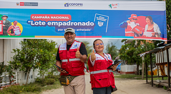 Más de 14 500 lotes urbanos serán empadronados por COFOPRI