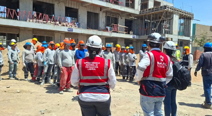 Sunafil favoreció a más de 10,000 trabajadores del sector construcción en febrero